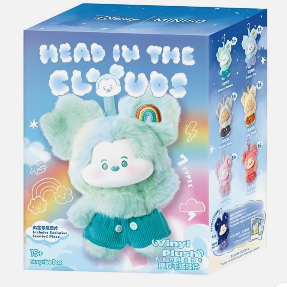 Mickey Head In The Clouds Vinyl Plush Box Pendant Art Toys